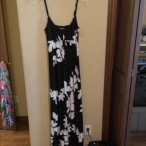 Tommy Bahama Black and White Floral Maxi Dress